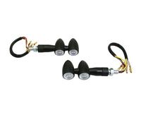 Clignotant Avoc LED MOTO MINI OWA BASE ABS TRANSPARENT - MAT UNIVERSEL 1 SMD ORANGE 1 ROUGE FEU AR L 84mm - H 23mm 43mm HOMOLOGUE CE PAIRE