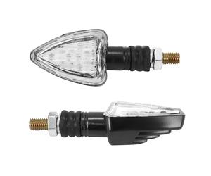 Clignotant Avoc MOTO ASO 13 LEDS BASE ABS TRANSPARENT - L 78mm - H 37mm 27mm HOMOLOGUE CE PAIRE