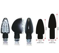 Clignotant Bihr Triangle LED court noir