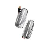 Clignotant Compatible with Benz for C-Class W202 1994-1997 for CLK-Class W208 1997-2000 Car Side Marker Turn Signal Lights Blinker Lamp(Smoked black)