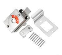 Clignotant de salle de bain en alliage d'aluminium, pour panneau de toilettes vacant rouge vert pour porte, bureau public aéroport, finition argent