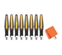 Clignotant directionnel Clignotants de Moto, Clignotants ambrés, Relais intégré à Eau Courante, 12 LED, 10 mm, Lampe signalisation, Feux