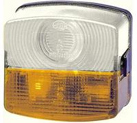 HELLA Feu clignotant - Halogène - 12V / 24V - Montage en saillie/Raccord fileté - Fiche: Fiche plate - droite - Quantité: 1 - 2BE 003 182-101