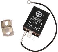 Plitz Centrale clignotante électronique 6 V - Avec connexion à 3 broches (31, 49, 49a) - 0,02-20 A - Équivalent à 0,24-240 W - Utilisation universelle - Avec support de fixation