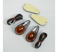 Clignotant Goute D'eau Chromé Orange À Ampoule Auto Pour Moto Scooter Feu Décoratif