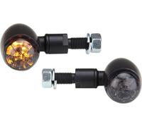 Clignotant halogène ""Sniper"" teinté noir avant arrière 12V M10 moto quad scooter