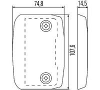 Clignotant Hayon élévateur Montage en saillie 2BA 008 260-001 HELLA