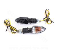 Paire de mini clignotant noir homologué ampoule OPM 12V pour moto 50 à boite