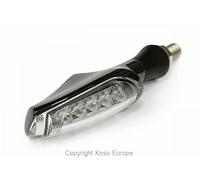 Clignotant Koso Unlimited LED noir mat/translucide
