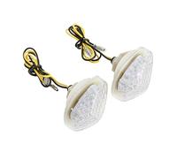 Clignotant Lampe 2 Pièces Encastré Moto 12V LED Clignotants Indicateur Latéral Clignotant Lumière Ambre Clignotant Universel pour Ho&NDA La Plupart des Modèles