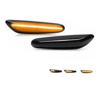 Clignotant latéral LED dynamique Compatible for BMW Étanche Prêt à brancher | Clignotants Latéraux Sans erreur- Compatible for BMW E46 E60 E61 E90 E91 E81 E87 E82 E88 E83 E84 E92 E93 X3 X1 Noir