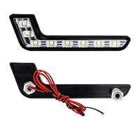 Clignotant Latéral Paire Feux Jour Universels 8 LED SMD 12 V En Forme L 7 Styles DRL Blanc Brillant Pour Pare-chocs Avant Feu Antibrouillard Voiture Feu Position