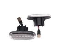 Clignotant Latéral Pour CLIO Pour ESPACE Pour KANGOO Pour Rapid Pour LAGUNA Pour MEGANE 2x Feux Position Latéraux À LED Dynamiques Clignotants latéraux Dynamiques(Crystal white)