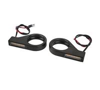 Clignotant LED pour Moto, Coque en Aluminium étanche pour Clignotants de Moto, Faible Consommation d'énergie pour Tubes de Fourche de 41 Mm (Le noir)