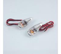 Clignotant mini goutte d'eau à LED Replay transparent / chromé pour moto Neuf