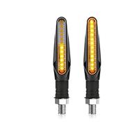 Clignotant Moto Clignotants LED pour Moto, Relais intégré à l'eau, Clignotant 12 LED, Accessoires pour Feux Clignotants de Moto