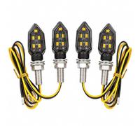 Clignotant Moto LED 4 Pièces Homologué E-Mark IP65 12V Universel Moto Quads | Haute visibilité, boîtier ABS PC résistant, installation facile, adapté pour différents véhicules deux roues et tout-terrain