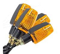 Clignotant Moto Led,Clignotant 4PCS Universel Turn Signal Blinker Ampoule 1 2V 10W Ambre(Amber Cover)