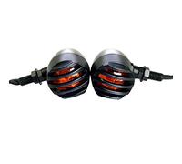 Clignotant Moto Led,Clignotant Rétro Turn Signal Bullet Black Grille Blinkers(2pcs)