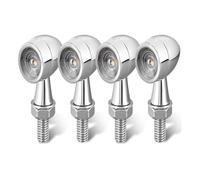 Clignotant Moto pour Moto Clignotants Moto Clignotants Lumière Balle Clignotant Indicateur Clignotant Lampe De Frein 12V Indicateurs De Virage(4Pcs Red Yellow)