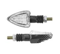 Clignotant Replay UNIVERSEL MINI TRIANGLE 13 LEDS TRANSPARENT - CARBONE L 78mm - H 37mm 28mm HOMOLOGUE CE PAIRE