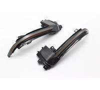 Clignotant Retro Compatible Avec Pour A3 8P B8.5 2010-2013 Couvercle Noir Clignotant Clignotant Rétroviseur Latéral Indicateur Séquentiel(Left+Right)