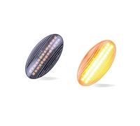 Clignotant Rétroviseur pour Opel pour Vauxhall pour Agila Mk2 2008-up 2 Pièces Feux Position Latéraux LED Dynamiques Clignotants Indicateurs Répétiteur Ambre Feux Voiture(Dynamic Crystal)