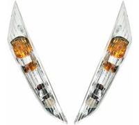 Clignotant scoot adaptable piaggio 50 zip 2000+ av transparent a ampoule (paire) -replay- **