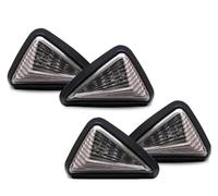 Clignotant Triangulaire encastré pour Moto | Indicateur LED Universel 12 V 10 mm, Blanc, Rouge, Bleu, Ambre, Feux de Jour