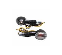 Clignotant universel replay micro ovale transparent-carbone avec temoin base courte Transparent/carbone n/a G