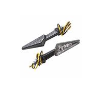 Clignotant universel mini demi fleche a leds transparent-carbone mat (l 81mm - h 21mm - l 28mm) (paire) **