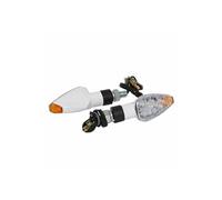 Clignotant universel mini pyramide a leds transparent-blanc avec temoin (l 68mm - h 27mm - l 30mm) -homologue ce- (paire)