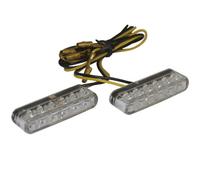 CLIGNOTANT UNIVERSEL REPLAY BARETTE MINI TRANSPARENT-NOIR 12 LEDS (L 40mm - H