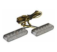 Clignotant universel replay barette mini transparent-noir 12 leds (l 40mm - h 8mm - l 13mm) -homologue ce- (paire) n/a G
