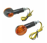 Clignotant universel replay micro ovale a ampoule ba9s orange-carbone avec temoi