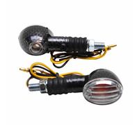 Clignotant universel replay micro ovale transparent-carbone avec temoin base courte Transparent/carbone n/a G