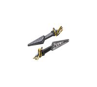 CLIGNOTANT UNIVERSEL REPLAY MINI DEMI FLECHE A LEDS TRANSPARENT-CARBONE MAT (L