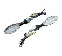 Clignotant universel mini ovale transparent-noir 9 leds oranges, corps zamac Transparent/noir