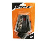 CLIGNOTANT UNIVERSEL REPLAY MINI OVALE TRANSPARENT-NOIR 9 LEDS ORANGES, CORPS