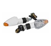 Clignotant universel mini pyramide a leds transparent-blanc avec temoin (l 68mm - h 27mm - l 30mm) -homologue ce- (paire)