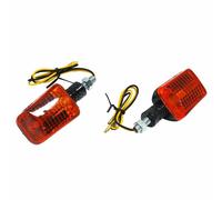 Phares Clignotant Universel Replay Mini Rectangle Orange-Carbone (Paire)