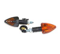 Paire de clignotant adaptable Replay triangle noir 12V 21W pour moto 50 à boite cyclo