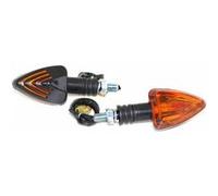 Paire de clignotant adaptable Replay triangle noir 12V 21W pour moto 50 à boite cyclo
