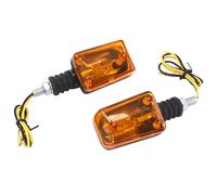 Phares Clignotant Universel Replay Rectangle Orange-Noir Base Courte -Homologue Ce- (Paire)