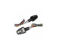 Clignotant universel t compact arriere a leds + feu ar + feu stop transparent-noir Transparent/noir