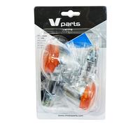 Clignotant universel vicma custom a ampoule chrome (paire)