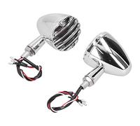 Clignotants à LED indicateurs de moto, paire de clignotants de moto indicateur de chrome universel pour motos rétro