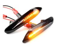 Clignotants Auto Lot De 2 Clignotants Latéraux Dynamiques LED Pour BMW E90 E91 E92 E93 E60 E87 E82 E46 Clignotants Séquentiels Clignotant Voiture(Dynamic Smoked B)