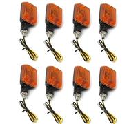 Clignotants Avant Arrière Moto Clignotants pour Suzuki GS 450 550 750 Clignotants Lampe Indicateurs de Moto Lumière(8 pièces)