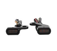 Clignotants Avant De Moto pour Harley Softail 2000-2014 Dyna 1999-2017 Sportster 1993-2003 Indicateurs de Moto Lumière(Black Smoked)